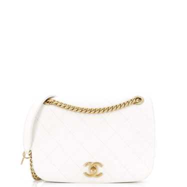 CHANEL CC Turn Lock Full Flap Bag Quilted Caviar … - image 1