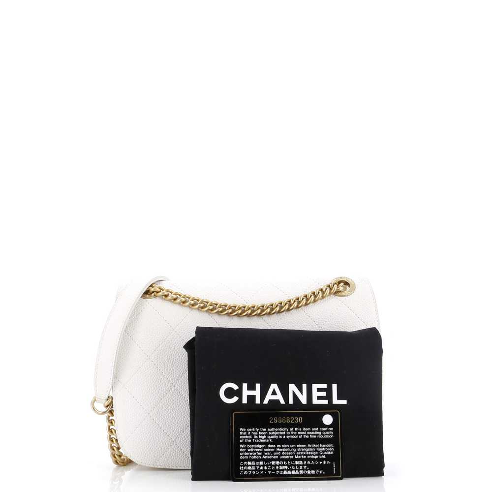 CHANEL CC Turn Lock Full Flap Bag Quilted Caviar … - image 2