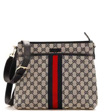 GUCCI Front Pocket Web Messenger GG Canvas Small - image 1