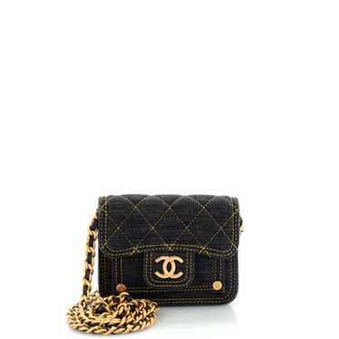 CHANEL Double You CC Flap Clutch with Chain Quilte
