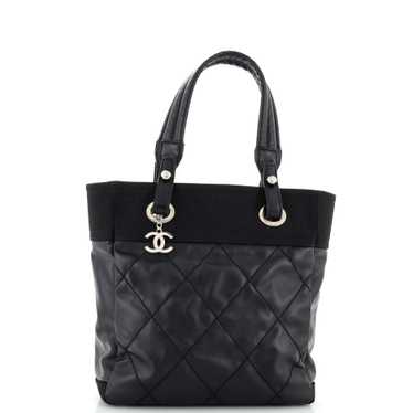 CHANEL Biarritz Tote Quilted Coated Canvas Small - image 1