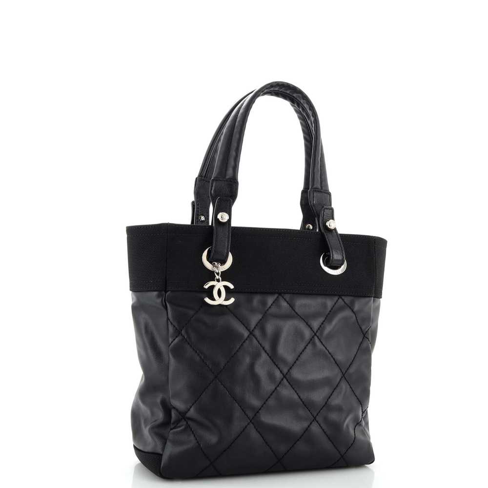 CHANEL Biarritz Tote Quilted Coated Canvas Small - image 3