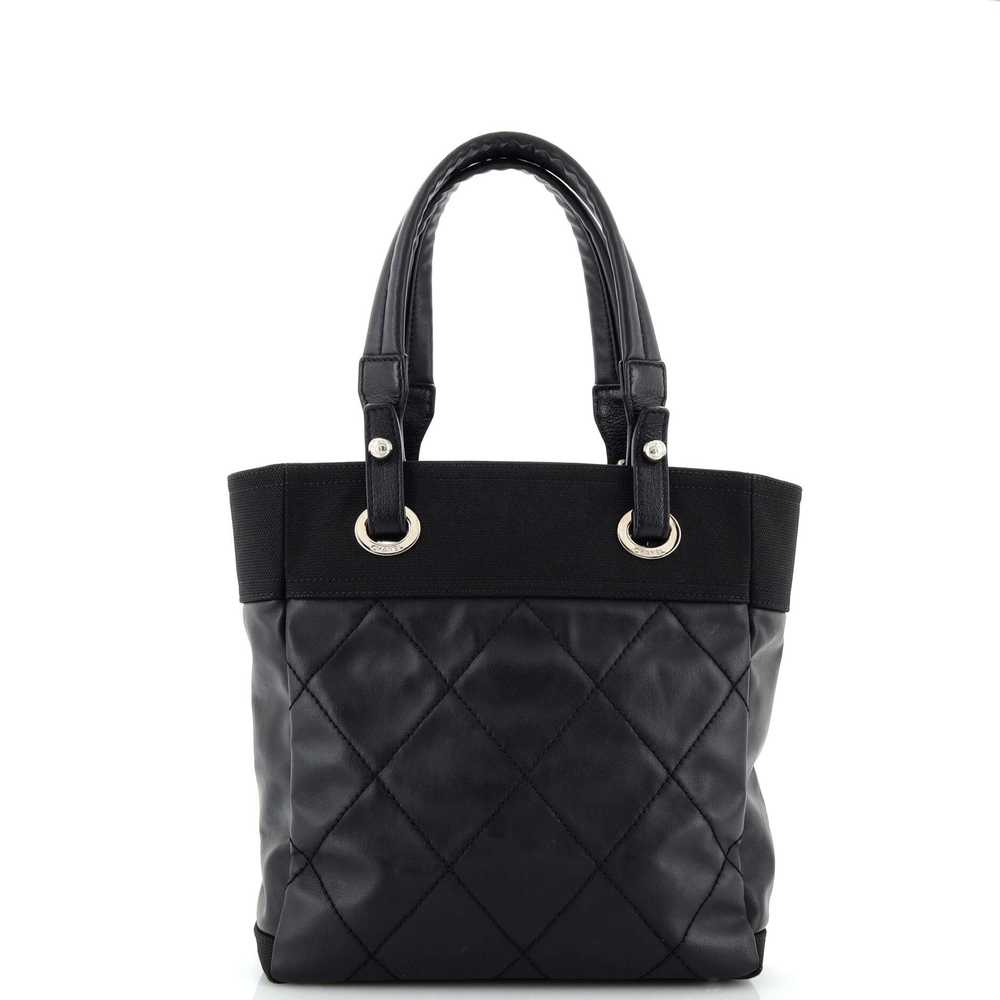 CHANEL Biarritz Tote Quilted Coated Canvas Small - image 4