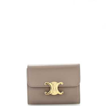 CELINE Triomphe Trifold Wallet Leather Small - image 1
