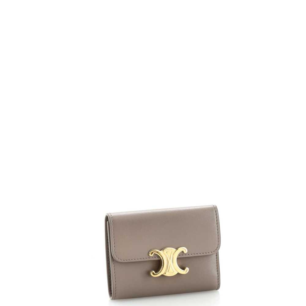 CELINE Triomphe Trifold Wallet Leather Small - image 3