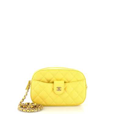 CHANEL Slip Pocket Camera Case Bag Quilted Caviar… - image 1