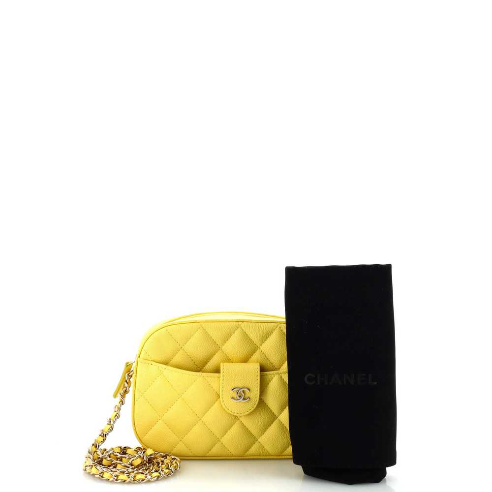 CHANEL Slip Pocket Camera Case Bag Quilted Caviar… - image 2