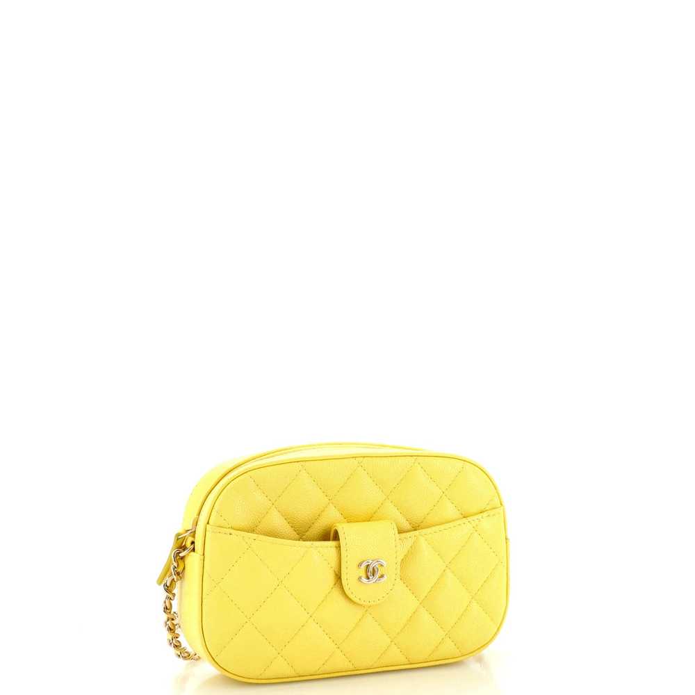 CHANEL Slip Pocket Camera Case Bag Quilted Caviar… - image 3