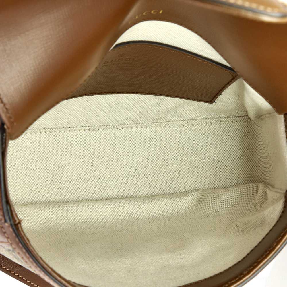 GUCCI Horsebit 1955 Shoulder Bag GG Coated Canvas… - image 5