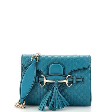 GUCCI Emily Chain Flap Bag Microguccissima Leathe… - image 1