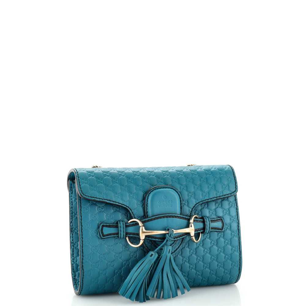 GUCCI Emily Chain Flap Bag Microguccissima Leathe… - image 2