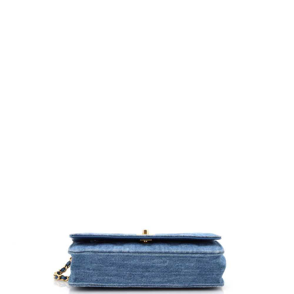 CHANEL Pearl Crush Wallet on Chain Quilted Denim - image 4