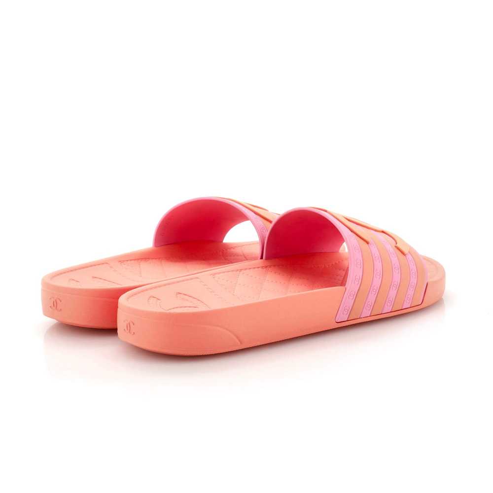 CHANEL Women's CC Flat Slide Sandals Rubber - image 3
