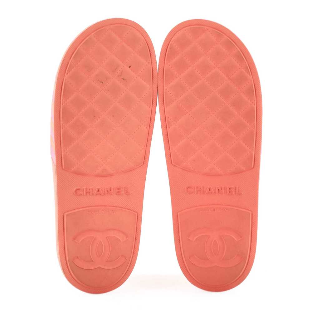 CHANEL Women's CC Flat Slide Sandals Rubber - image 4