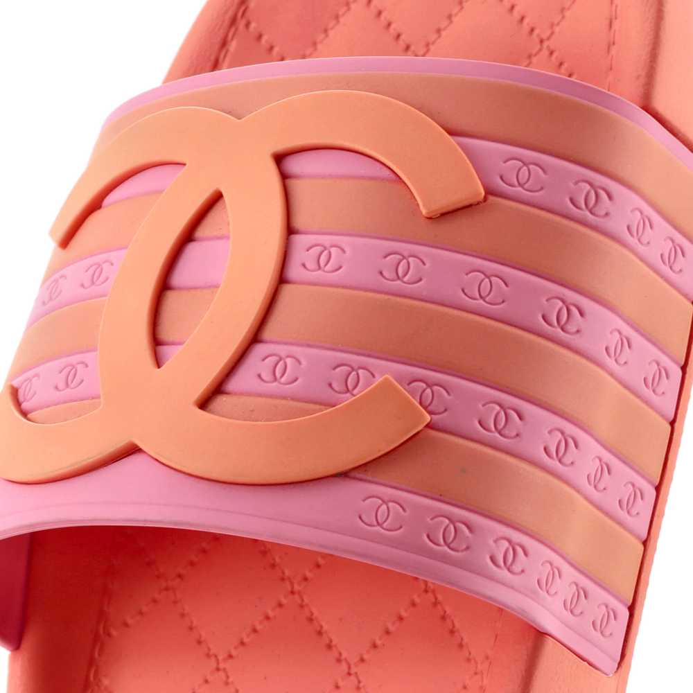 CHANEL Women's CC Flat Slide Sandals Rubber - image 5
