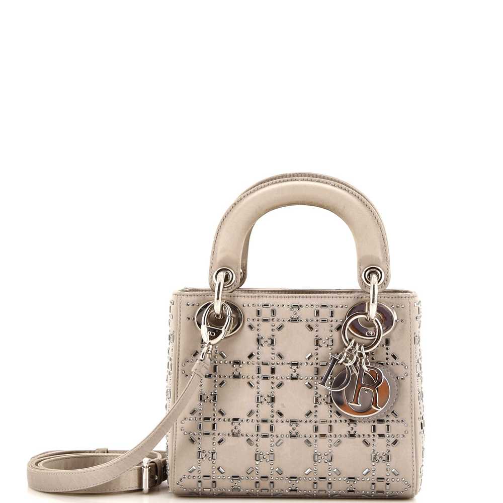 Christian Dior Lady Dior Bag Crystal Embellished … - image 1