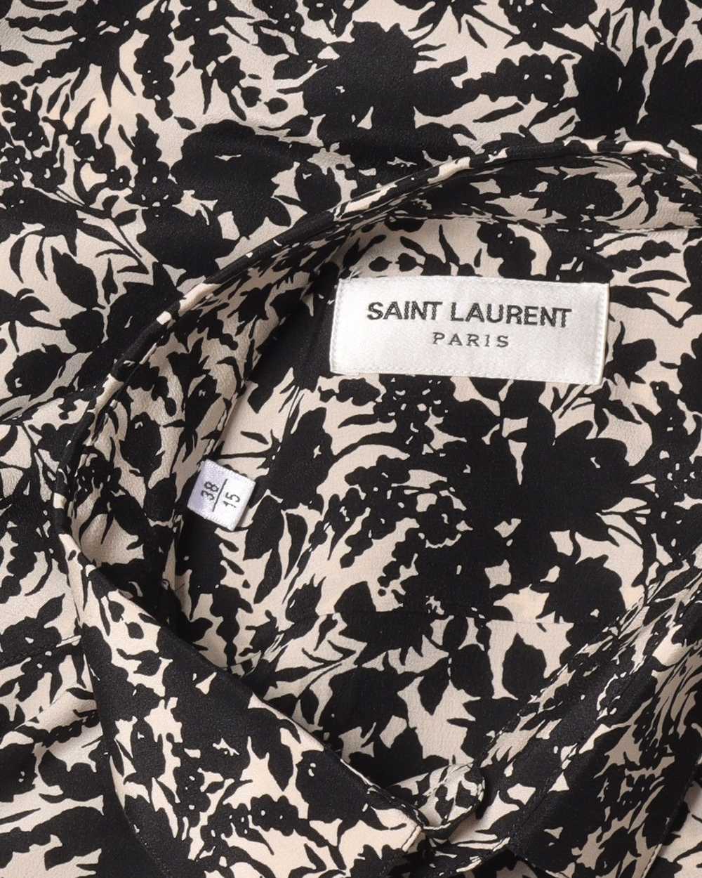 Saint Laurent Paris Saint Laurent Silk Floral Shi… - image 3