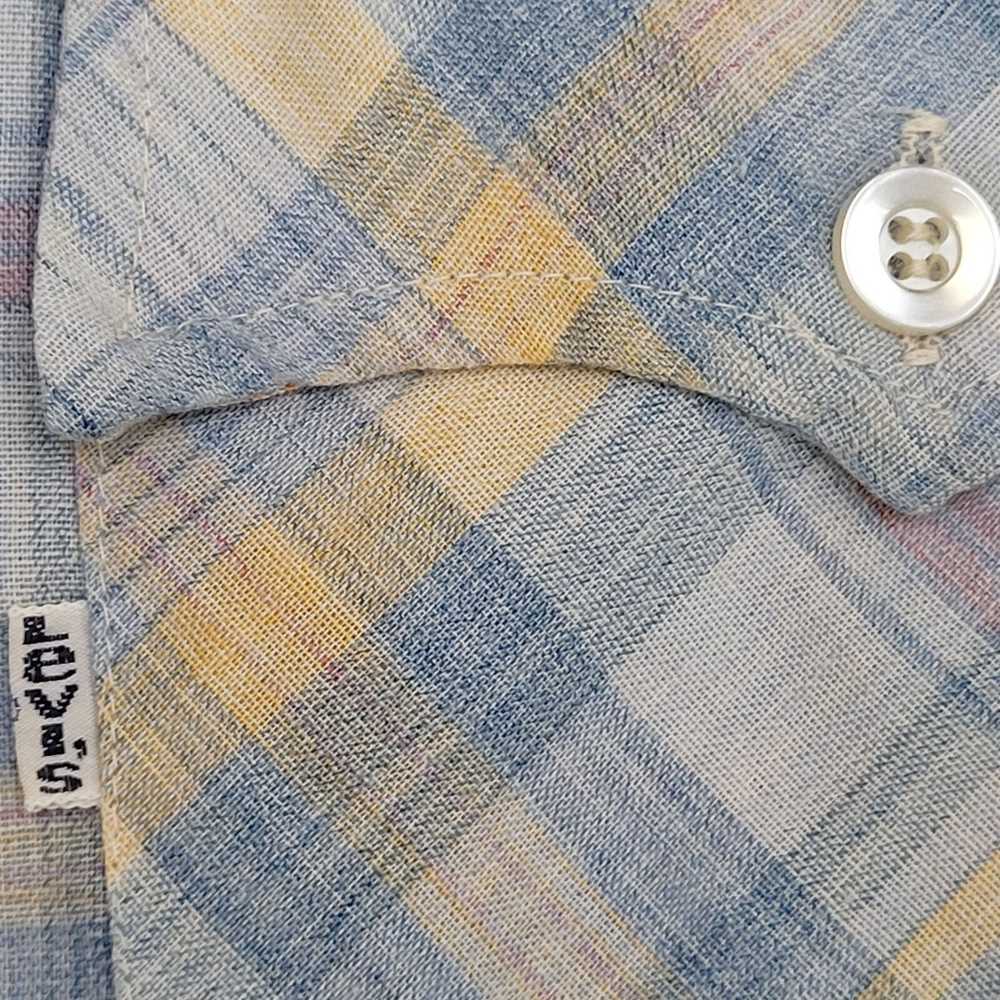 Levi's Vintage 70s LEVIS Casual Plaid Shirt Mediu… - image 11