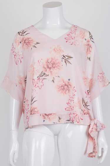 Jacqui E Pink Floral Top 18 by Reluv Clothing
