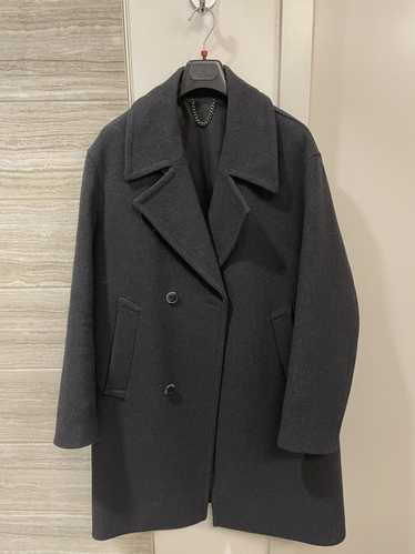 Topman TOPMAN Black Heavy Wool Coat