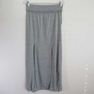 Derek Heart Skirt Women Medium Gray Stretch Maxi … - image 1