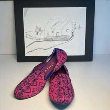 Rothys Fuchsia Navy Snakeskin Python Print Women’… - image 1