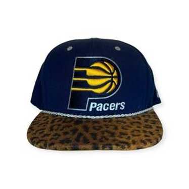 Custom Mitchell & Ness Leopard Print Pacers Hat - image 1