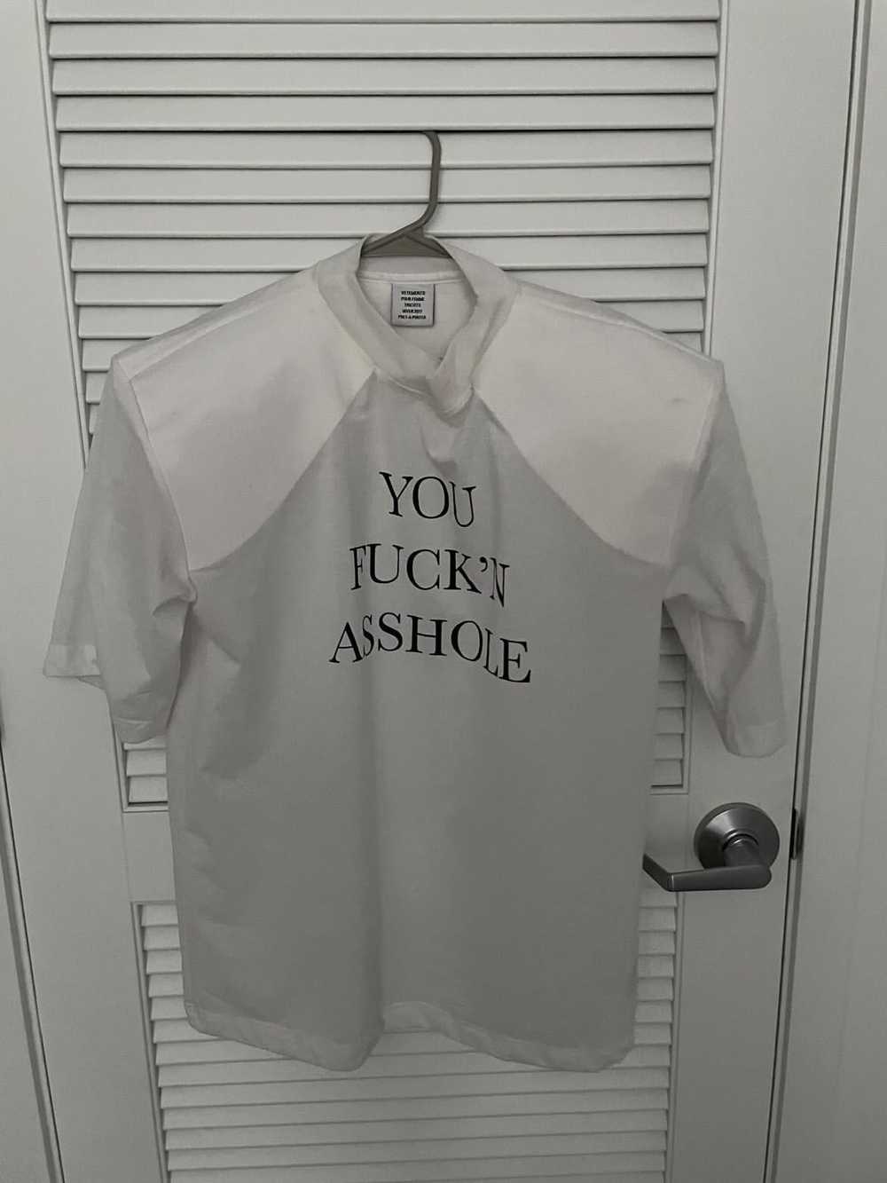 Vetements You Fucking Asshole Football Sholder T … - image 1