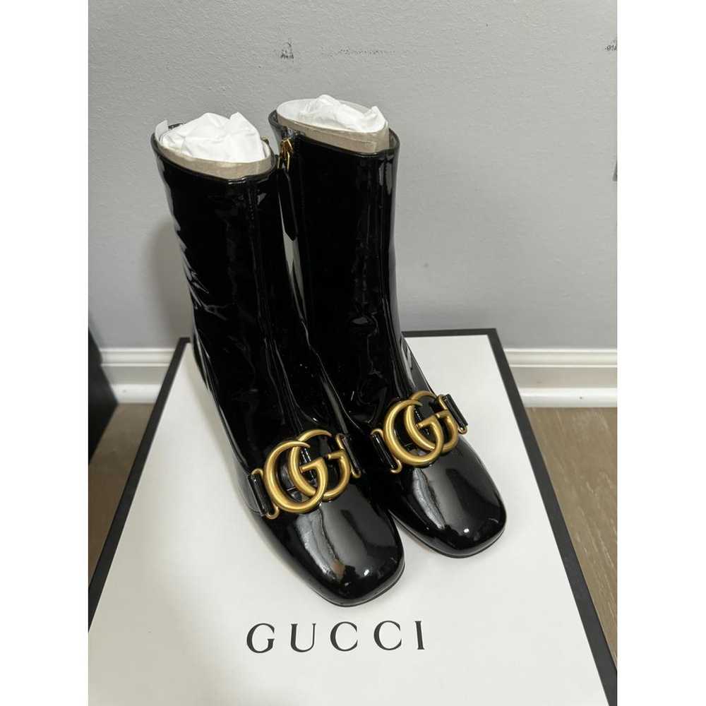 Gucci Marmont patent leather ankle boots - image 5