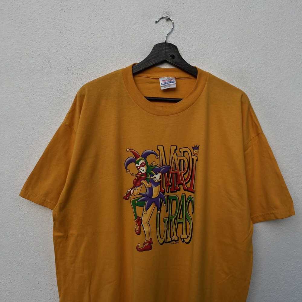 Tee × Vintage VINTAGE MARDI GRAS HANES 90's BIG L… - image 3