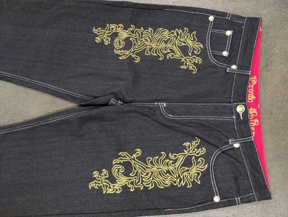 Japanese Brand Crown Holder Y2K Embroidered Denim - image 2