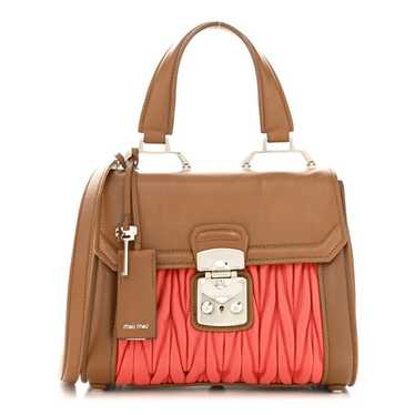 MIU MIU Nappa Matelasse Top Handle Tote