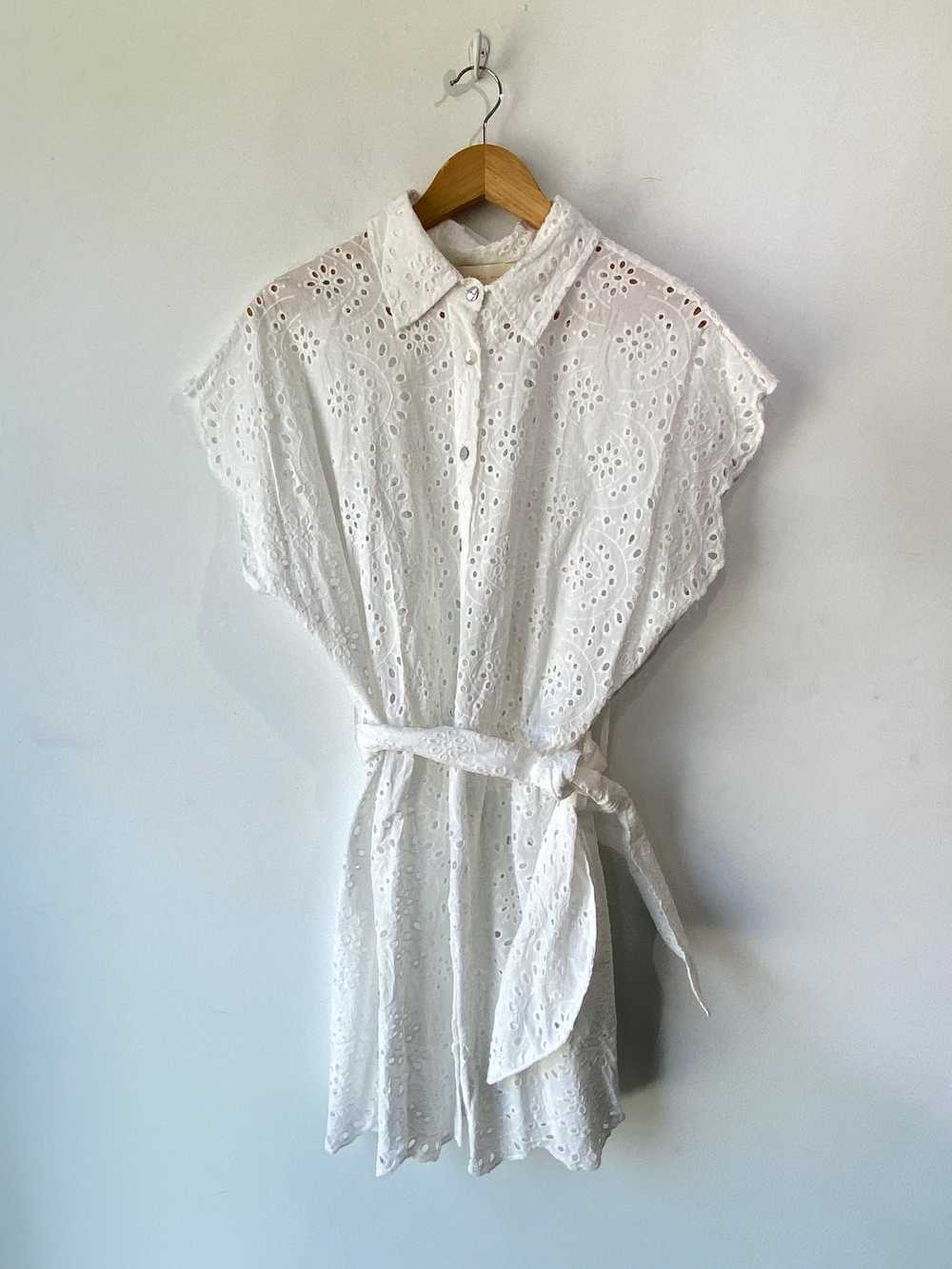 Natalie Martin White Eyelet Lace Dress - image 1