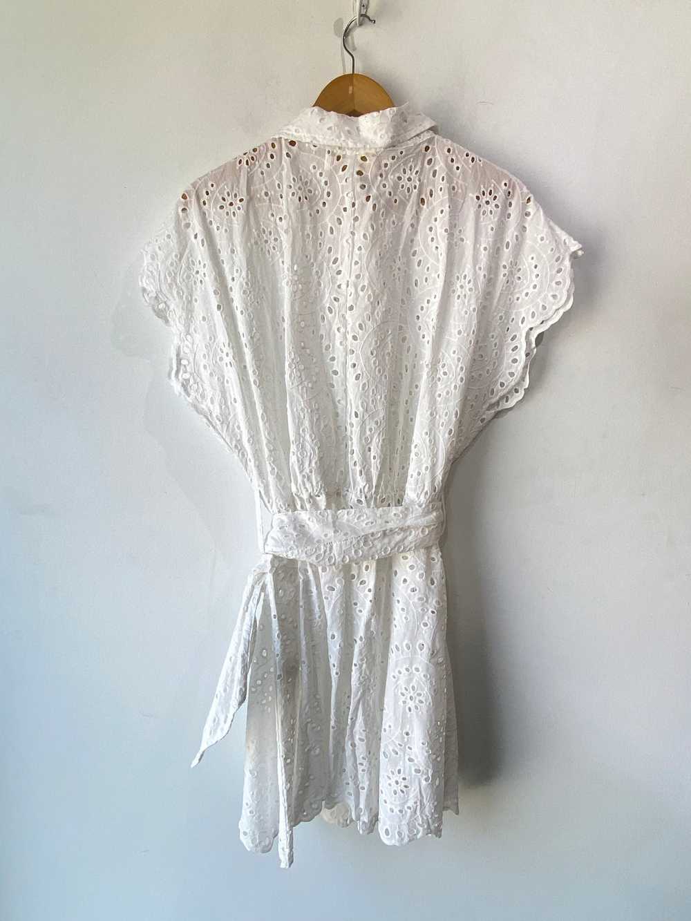 Natalie Martin White Eyelet Lace Dress - image 4