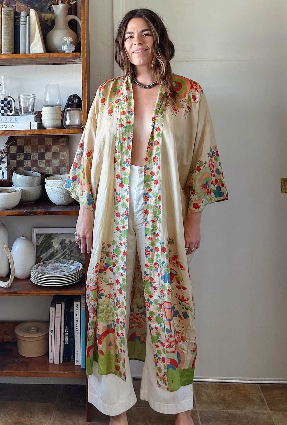 1920s Silk Pongee Kimono - image 2