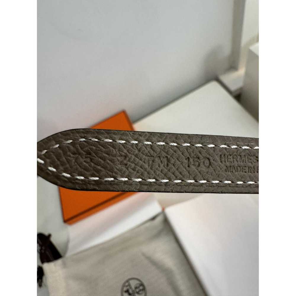 Hermès Cuir seul / Leather Strap leather belt - image 2