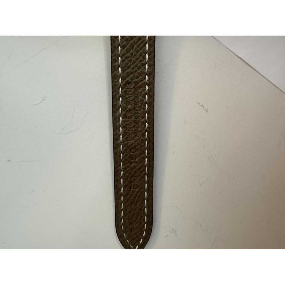 Hermès Cuir seul / Leather Strap leather belt - image 9