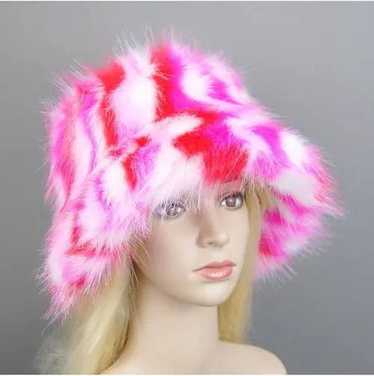 Avant Garde × Hat × Streetwear Soft Faux Fox Fur B