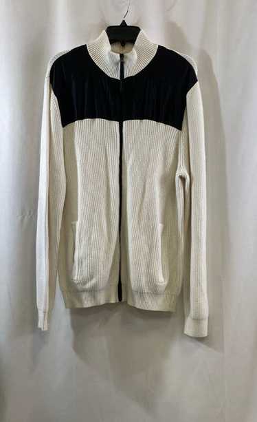 NWT Kenneth Cole Mens White Black Knitted Long Sl… - image 1