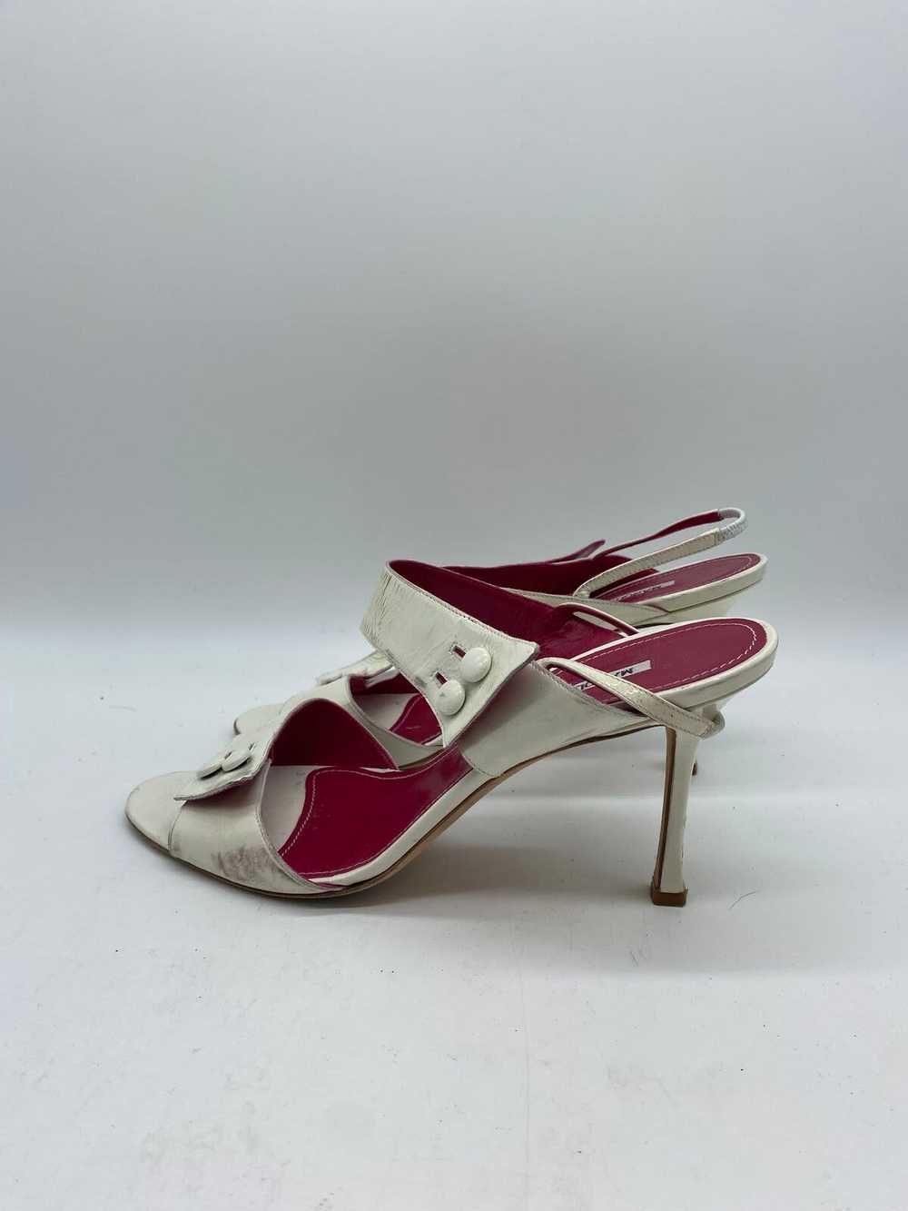 Manolo Blahnik White Pump Heel Women 9.5 - image 1