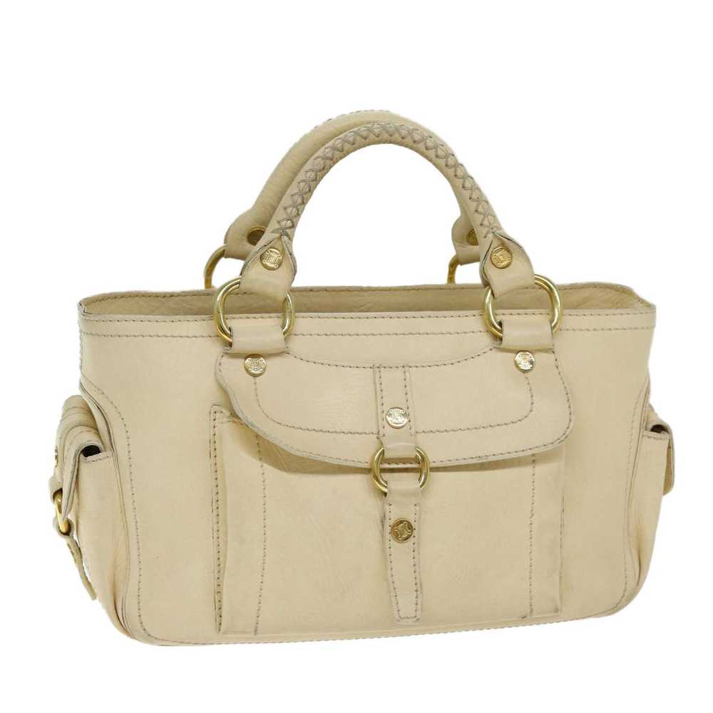 Celine CELINE Boogie bag Hand Bag Leather Beige A… - image 1