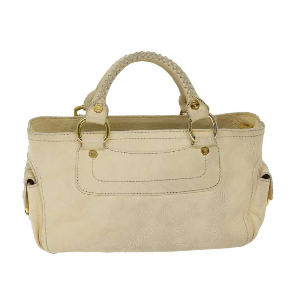 Celine CELINE Boogie bag Hand Bag Leather Beige A… - image 2