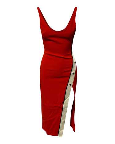 Pre Loved David Koma Snaps Slit Tank Dress in Red 