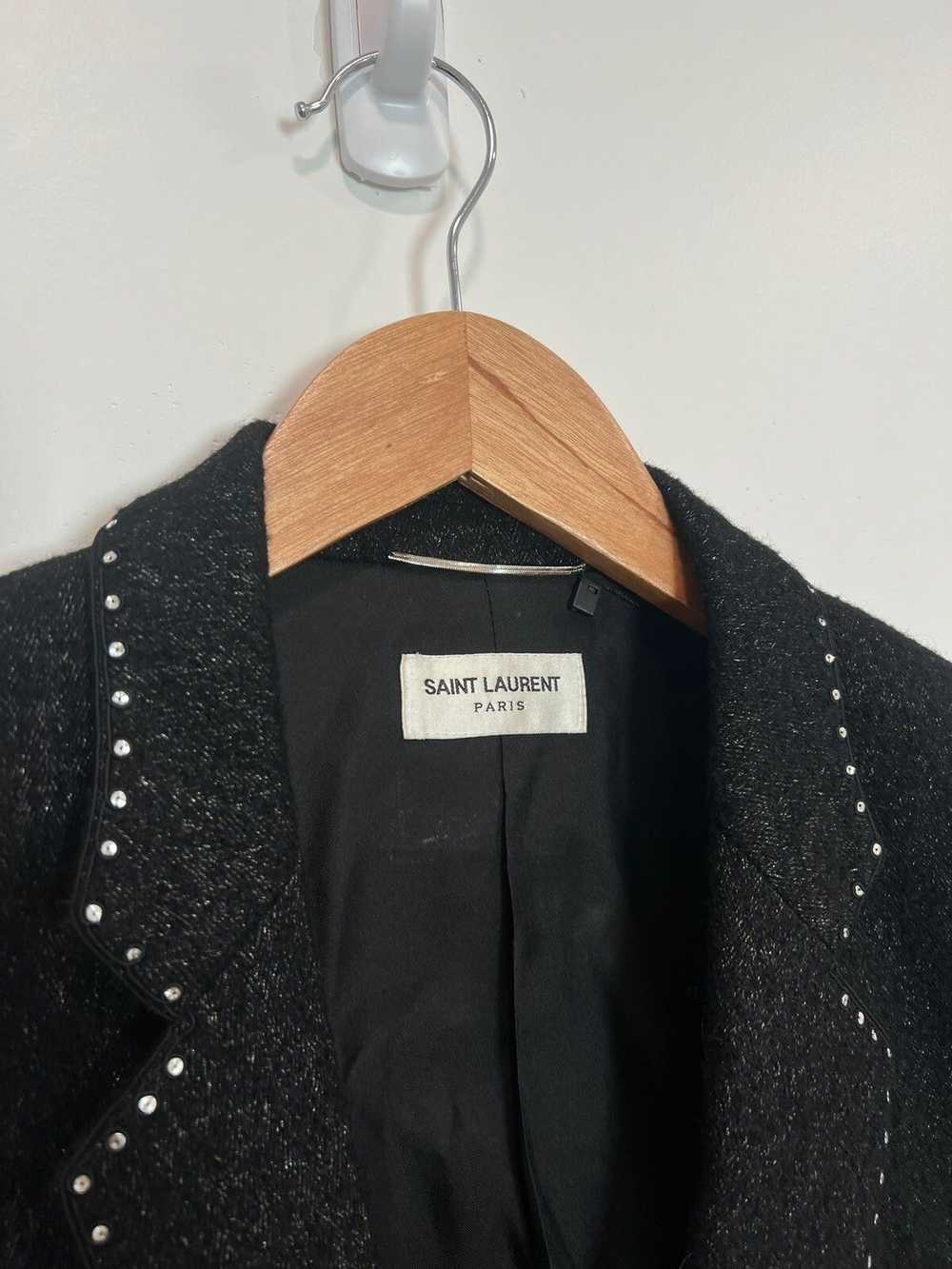 Saint Laurent Paris Rhinestone studded Blazer - image 2