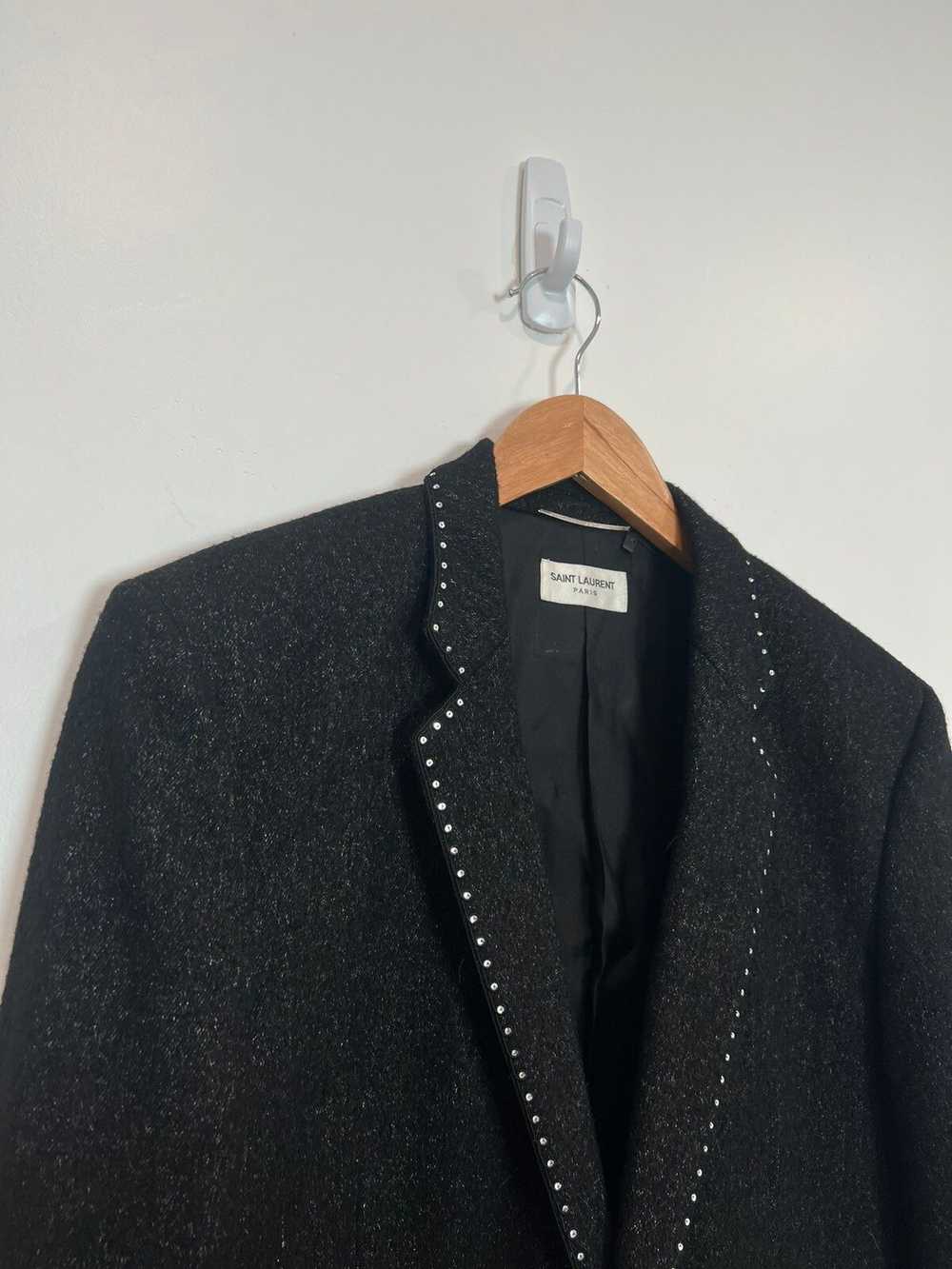 Saint Laurent Paris Rhinestone studded Blazer - image 3