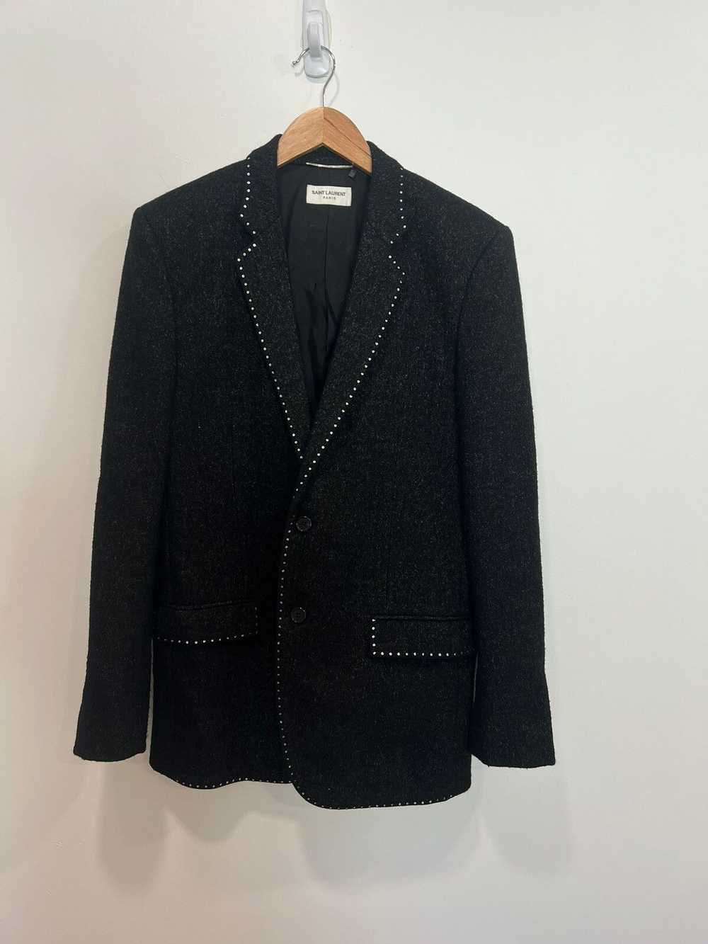 Saint Laurent Paris Rhinestone studded Blazer - image 4