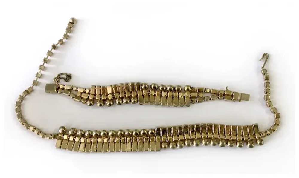 Art Deco-Style Baguette Crystal Necklace & Bracel… - image 10