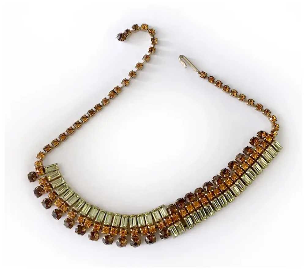 Art Deco-Style Baguette Crystal Necklace & Bracel… - image 4