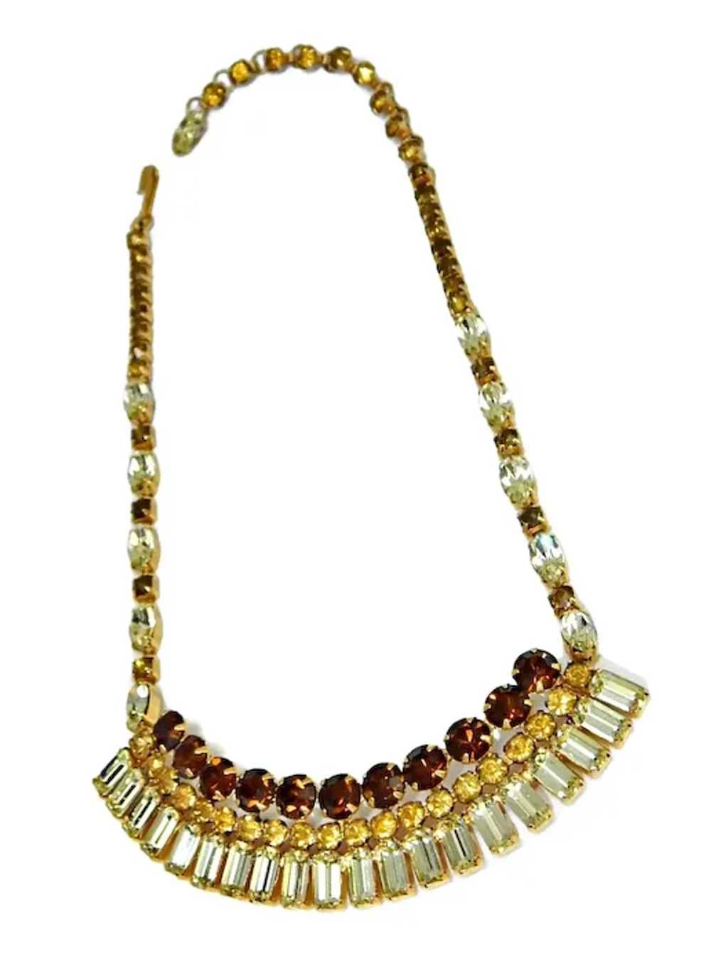 Art Deco-Style Baguette Crystal Necklace & Bracel… - image 5