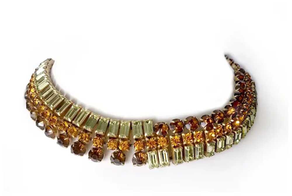 Art Deco-Style Baguette Crystal Necklace & Bracel… - image 6